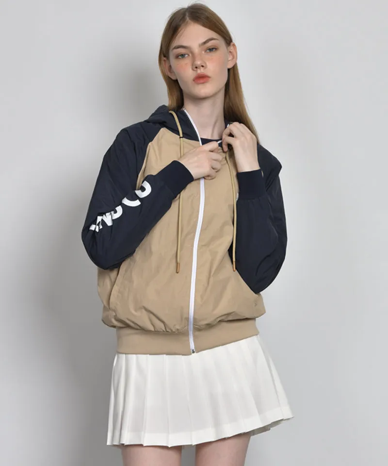 LENUCU Universal Napping Hooded Jacket Anorak - Beige