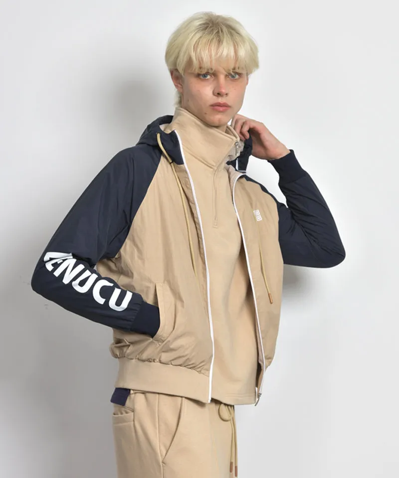 LENUCU Universal Napping Hooded Jacket Anorak - Beige