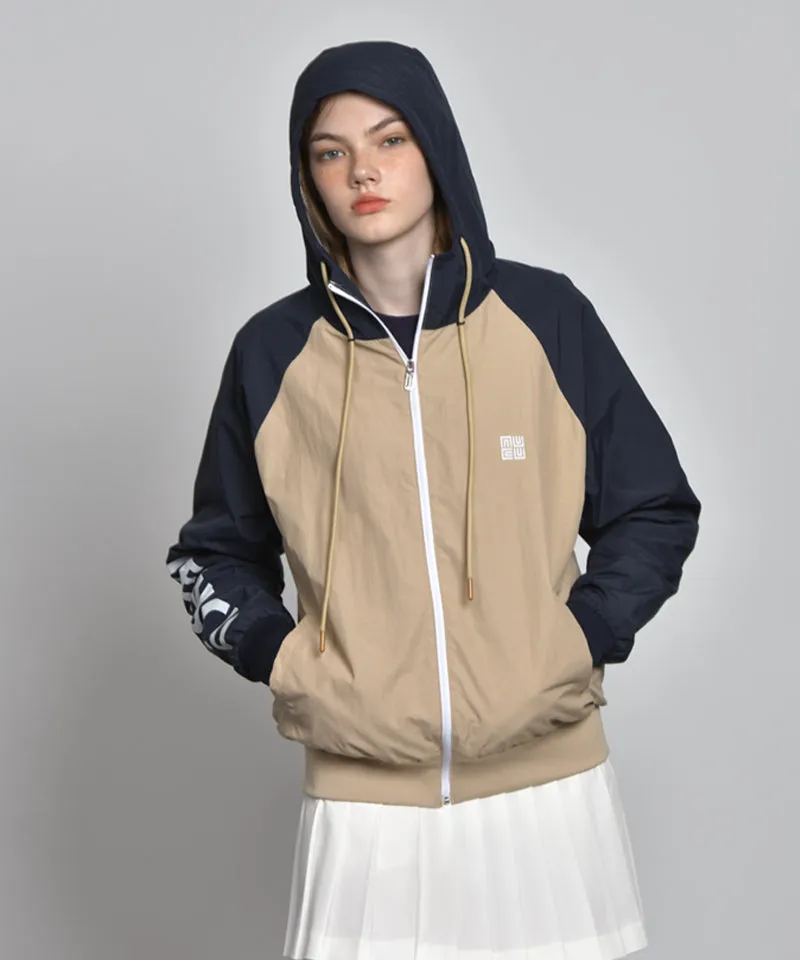 LENUCU Universal Napping Hooded Jacket Anorak - Beige