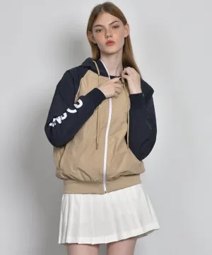 LENUCU Universal Napping Hooded Jacket Anorak - Beige