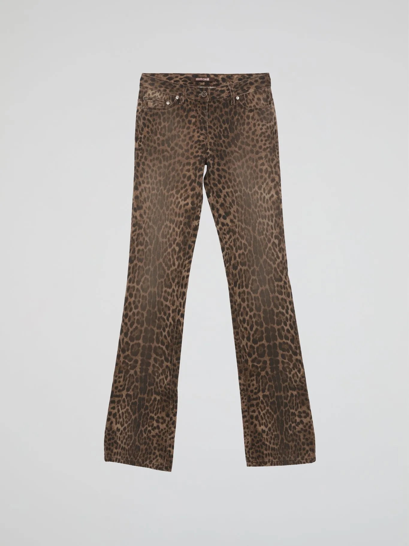Leopard Print Bootcut Trousers