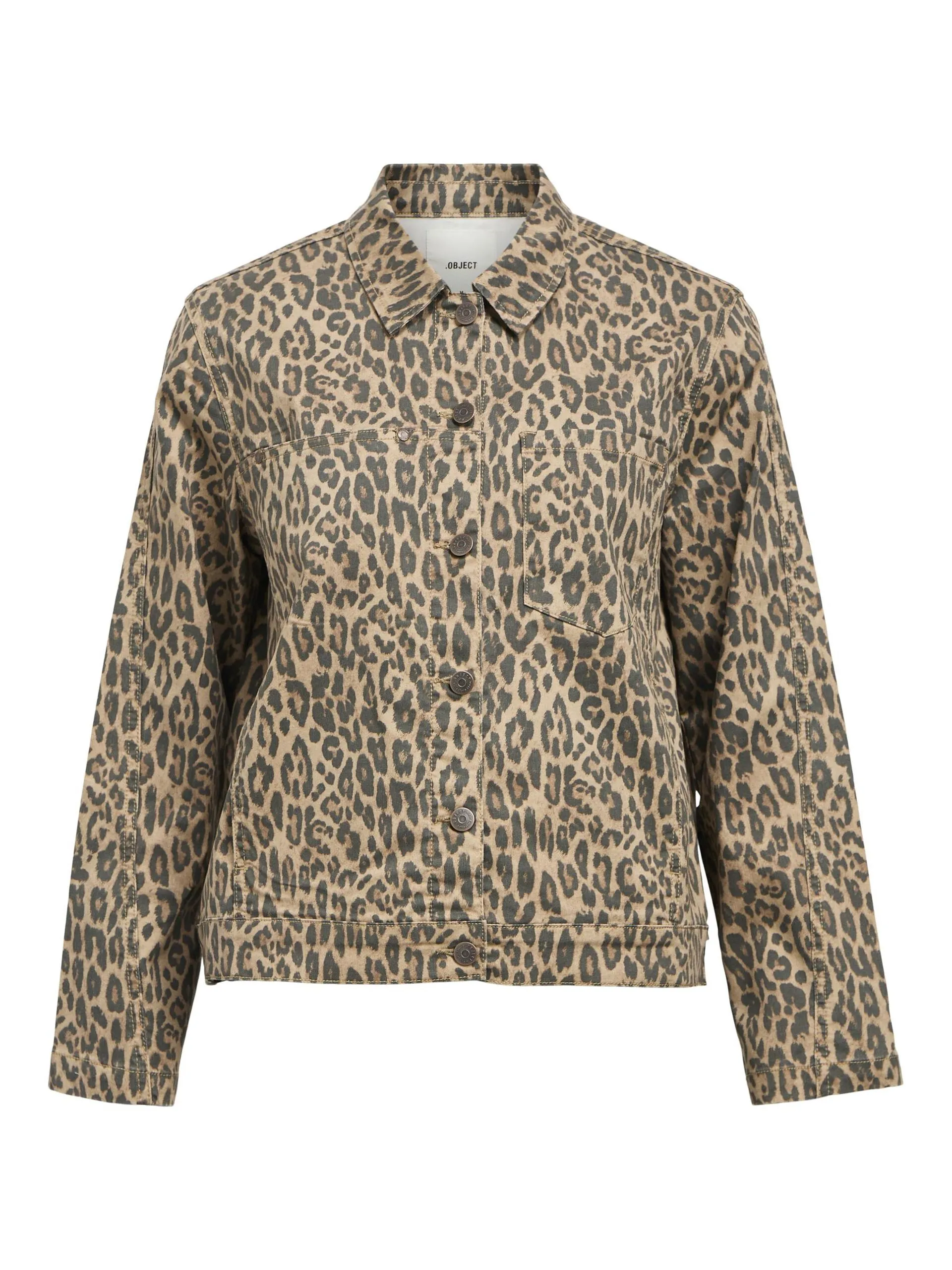 Leopard Print Denim Jacket