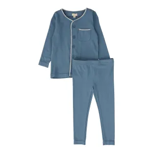 Lil Legs Boys Grandpa Pajamas - Blue