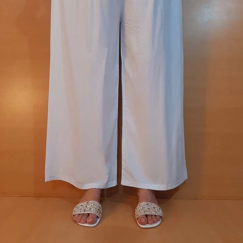 Linen Palazzo Trouser - Soft  - Black - ZT164