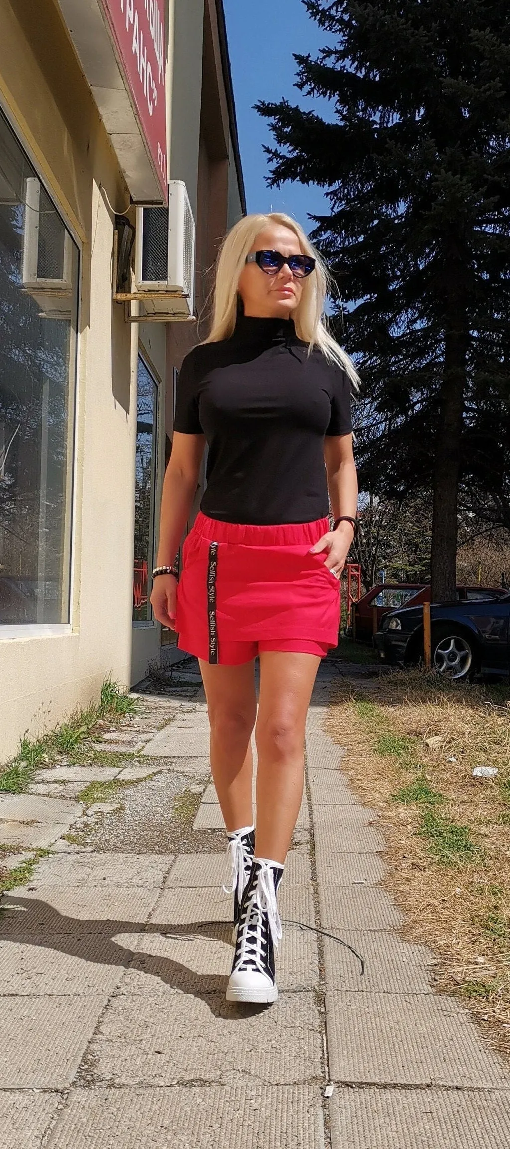 Linen Shorts, Red Shorts for Women, Loose Fit Summer Shorts, Casual Shorts, Pants & Skirt, Short Pants, Summer Pants