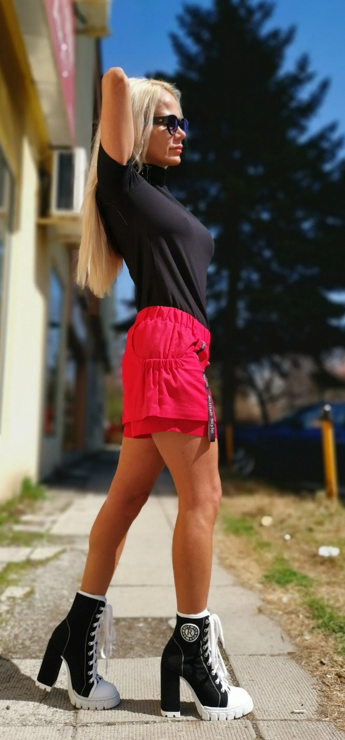 Linen Shorts, Red Shorts for Women, Loose Fit Summer Shorts, Casual Shorts, Pants & Skirt, Short Pants, Summer Pants