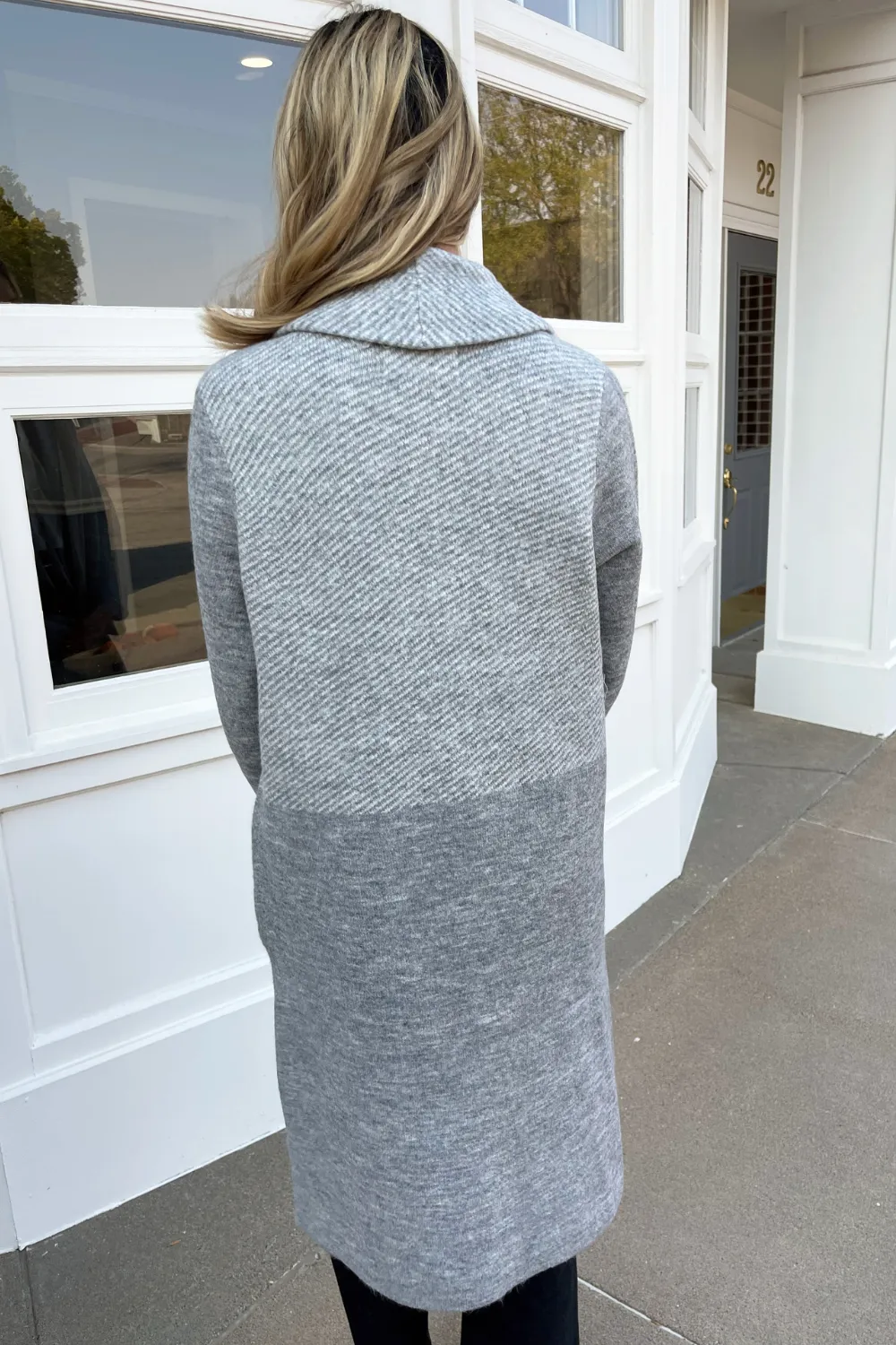 Long Sleeve Open Front Shawl Sweater Coat