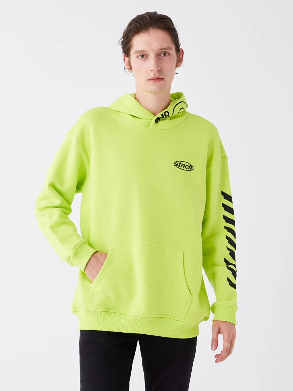 Long Sleeve Printed Men Hoodie