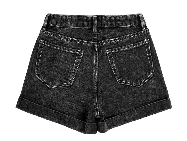 LOOSE-FOOTED ROLL-UP SHORTS PANTS