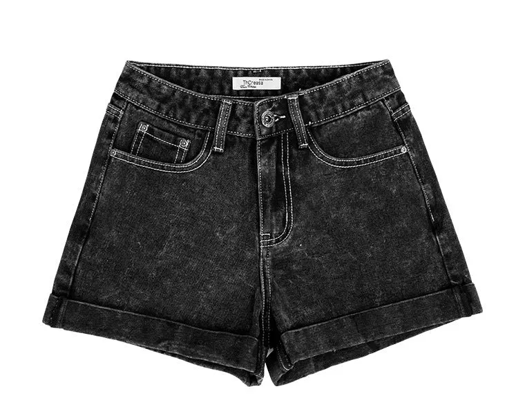 LOOSE-FOOTED ROLL-UP SHORTS PANTS