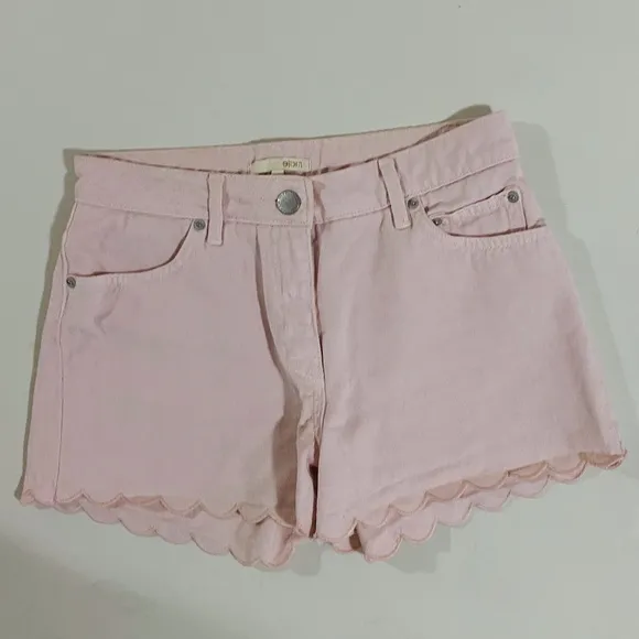 Maje Pink Shafto High-rise Denim Shorts