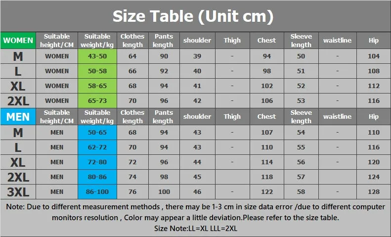 male female long sleeved trousers and silk pajamas