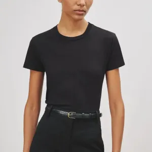 Mariela Crewneck Tee in Black
