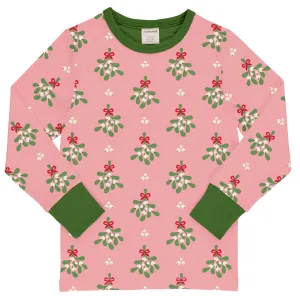 Maxomorra Mistletoe All Over Printed Top Aw24