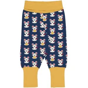 Maxomorra Rib Pants - Mouse