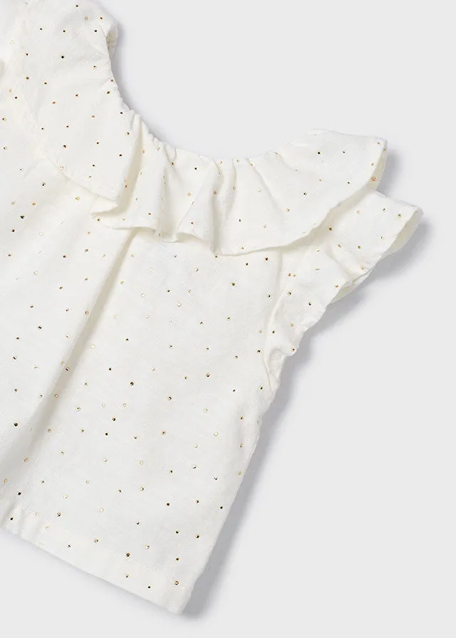Mayoral 3258 100% Cotton Natural Shorts Set In Stock Now