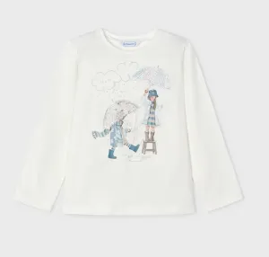 Mayoral Girls In The Rain T-Shirt 4067 Sky Blue