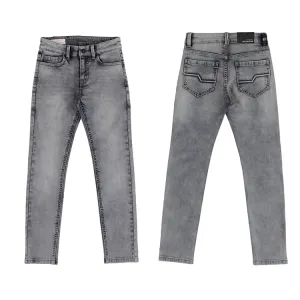 Mayoral Youth Soft Grey Slim Fit Denim Pants: Sizes 8 to 18