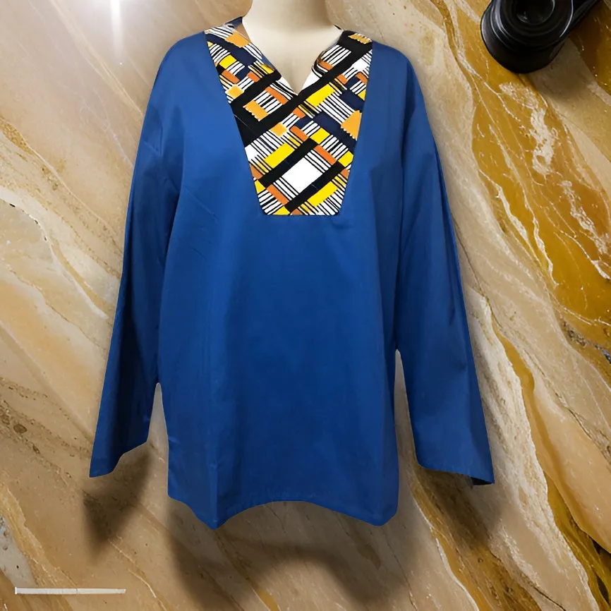 Men African Print Burhani Shirt (XL)