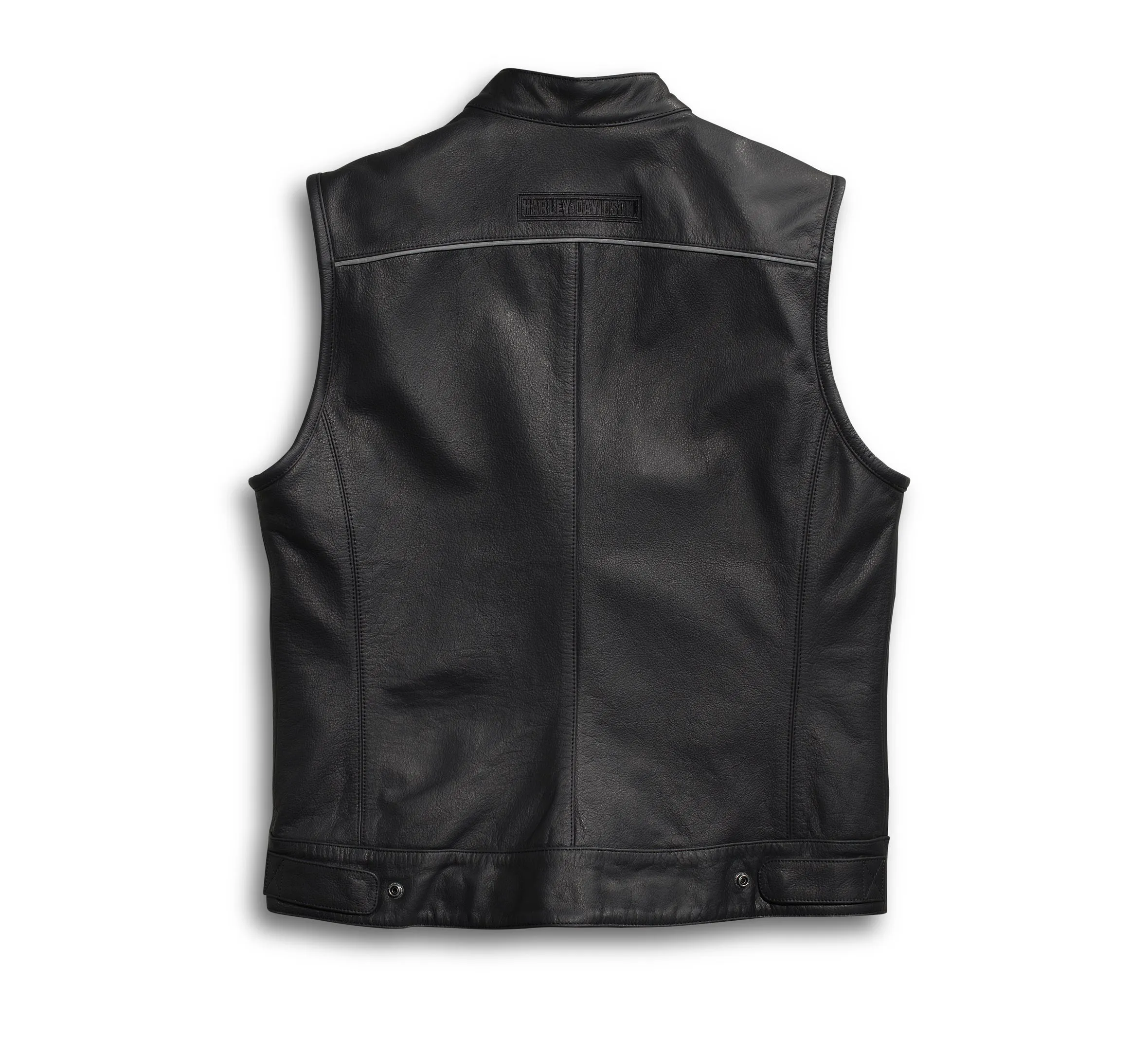 Men's Foster Leather Vest - Black