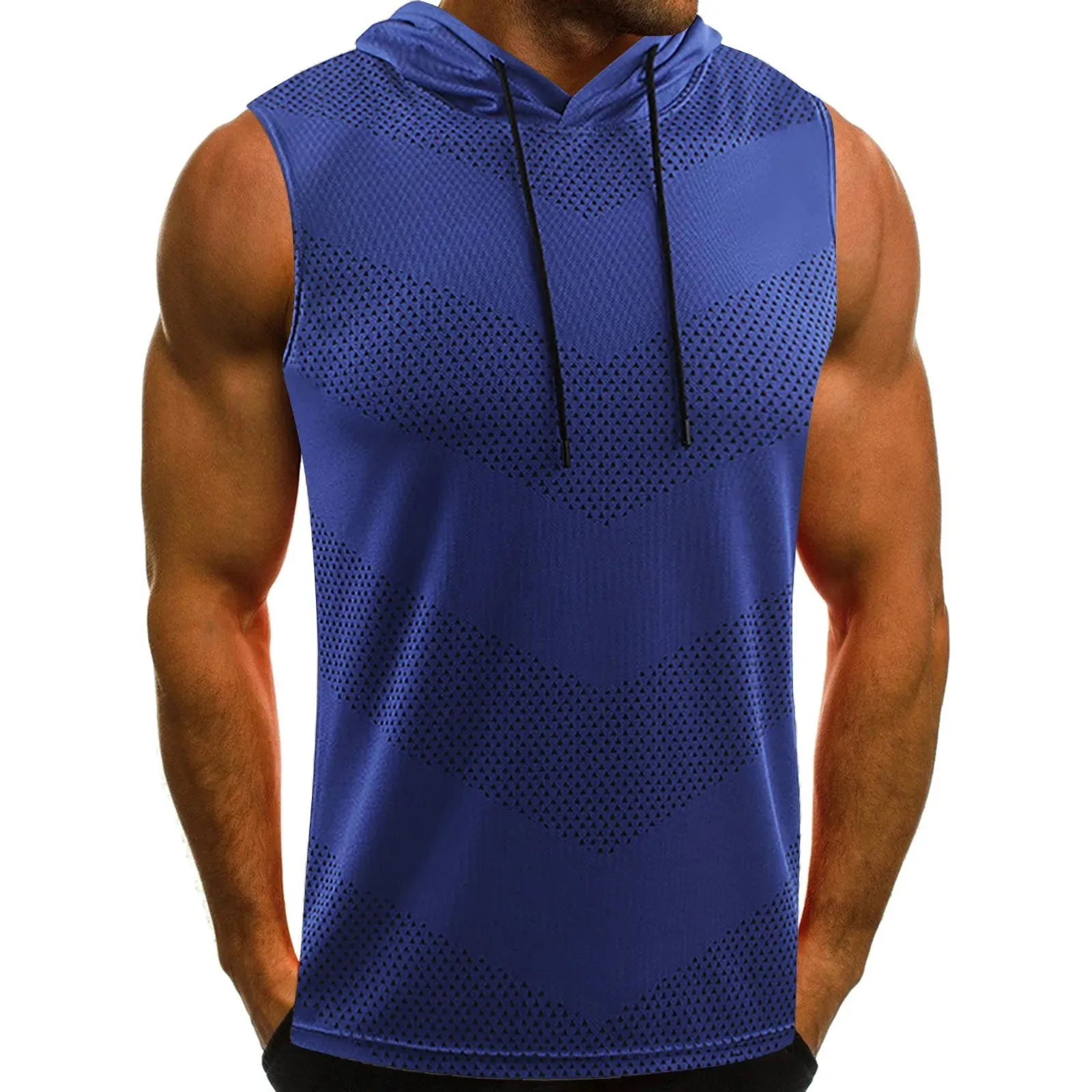 Men's Hooded Sleeveless Tank Top - Breathable Loose-Fit Vest for Basketball, Running, Fitness, and Casual Wear | Lightweight & Versatile Workout Shirt
