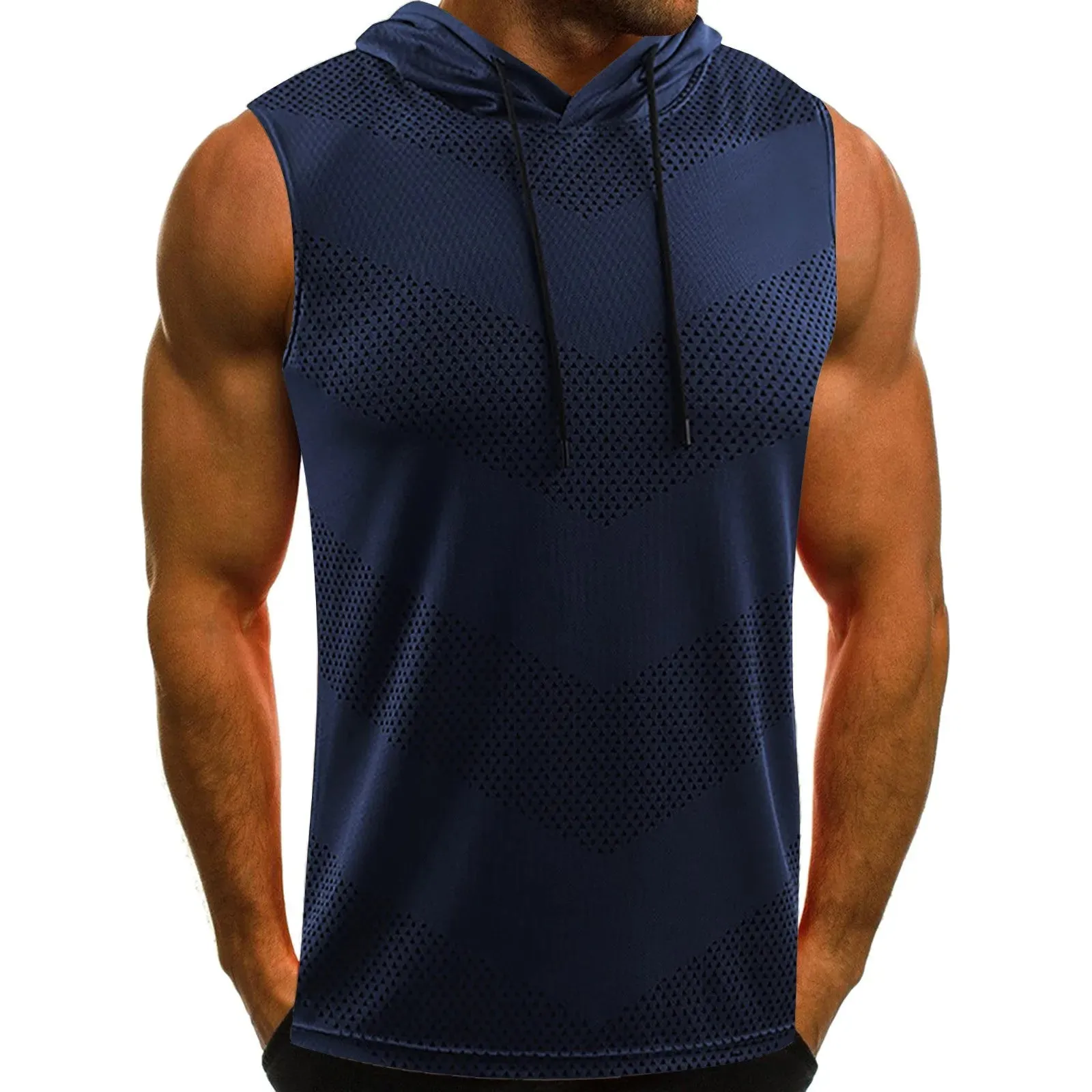Men's Hooded Sleeveless Tank Top - Breathable Loose-Fit Vest for Basketball, Running, Fitness, and Casual Wear | Lightweight & Versatile Workout Shirt