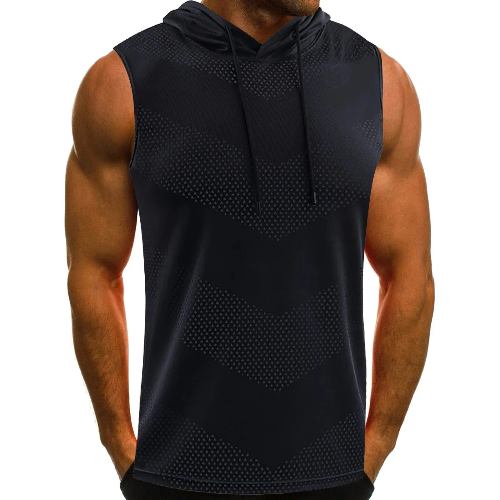 Men's Hooded Sleeveless Tank Top - Breathable Loose-Fit Vest for Basketball, Running, Fitness, and Casual Wear | Lightweight & Versatile Workout Shirt