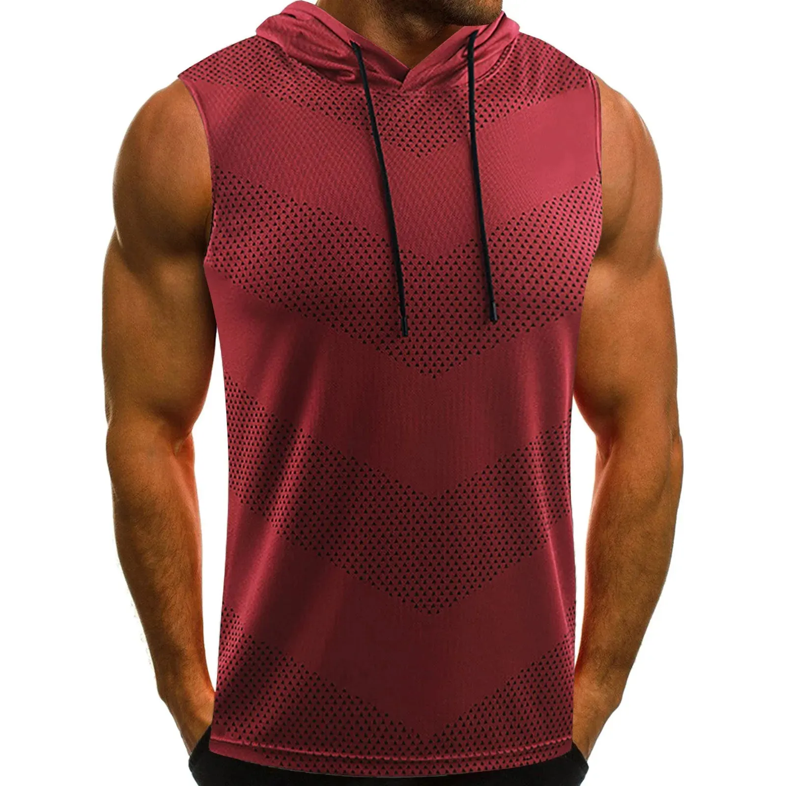 Men's Hooded Sleeveless Tank Top - Breathable Loose-Fit Vest for Basketball, Running, Fitness, and Casual Wear | Lightweight & Versatile Workout Shirt