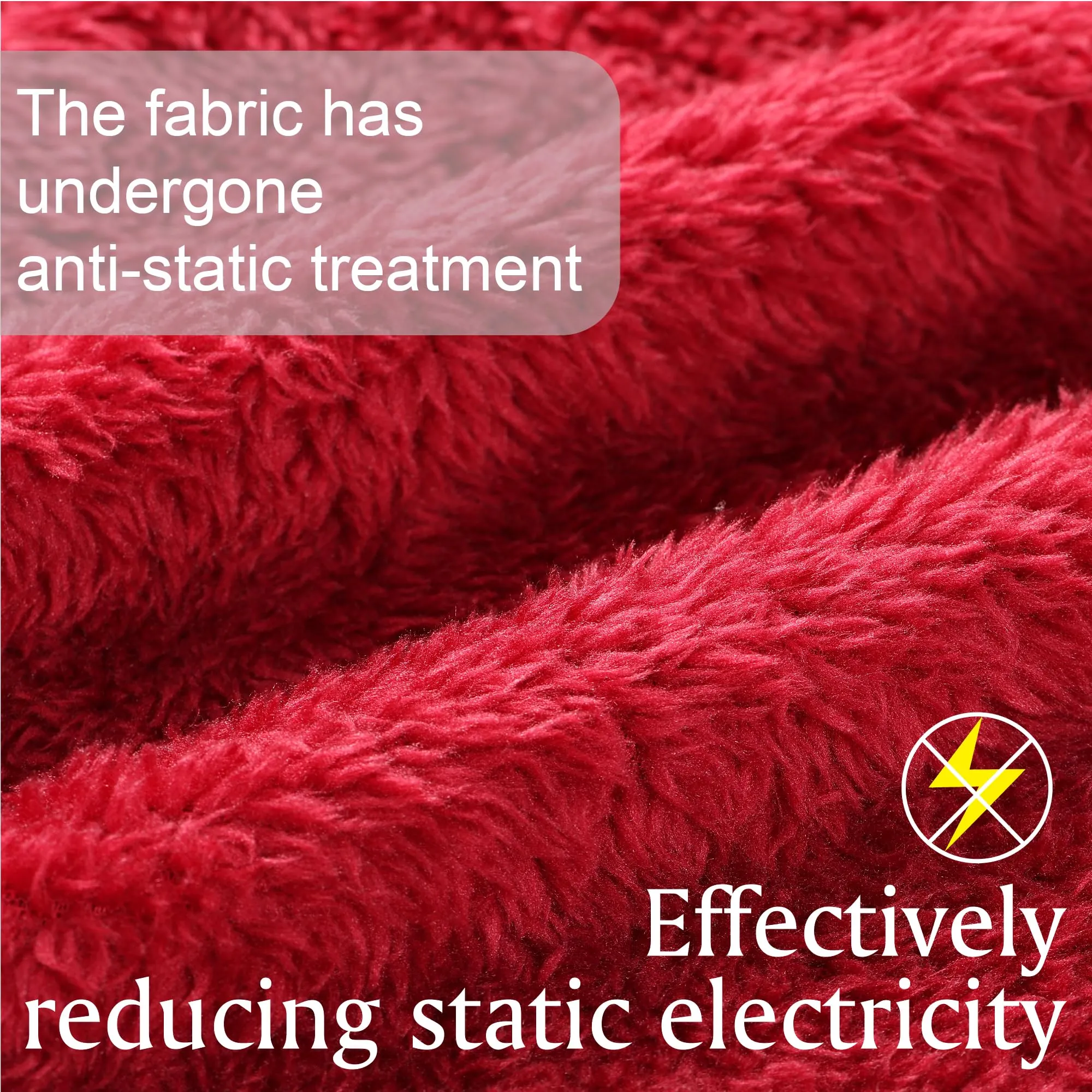 Men's Red Plush Fleece Robe