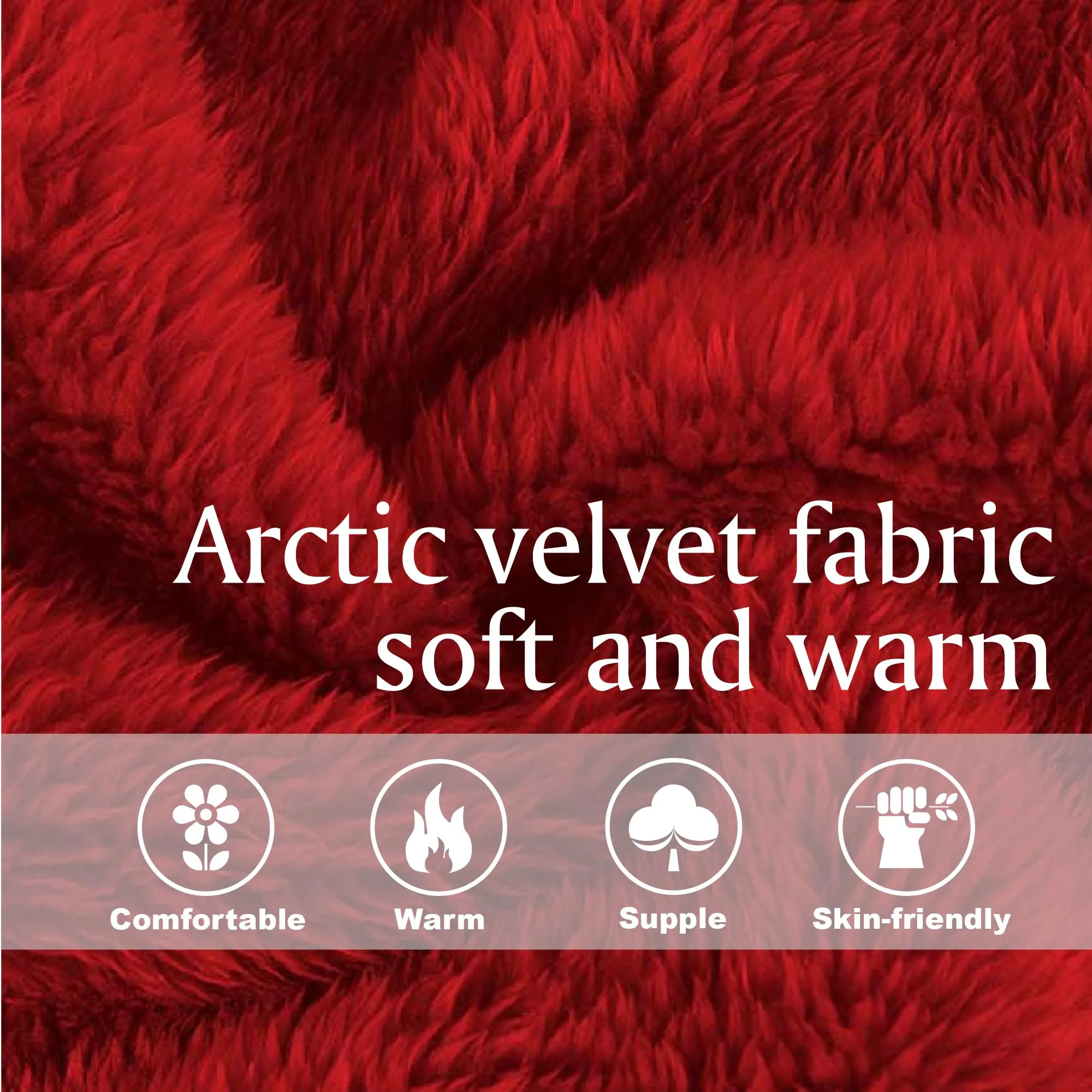 Men's Red Plush Fleece Robe