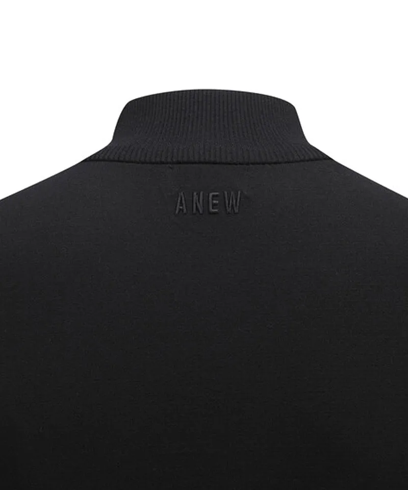Men's Wooven Mixed Knit Vest - Black