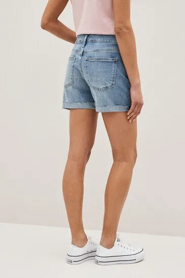 Mid Rise Girlfriend Shorts