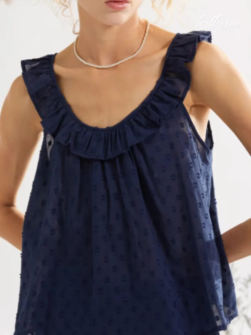 Midnight Frill Lounge Set