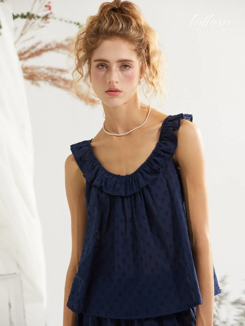Midnight Frill Lounge Set