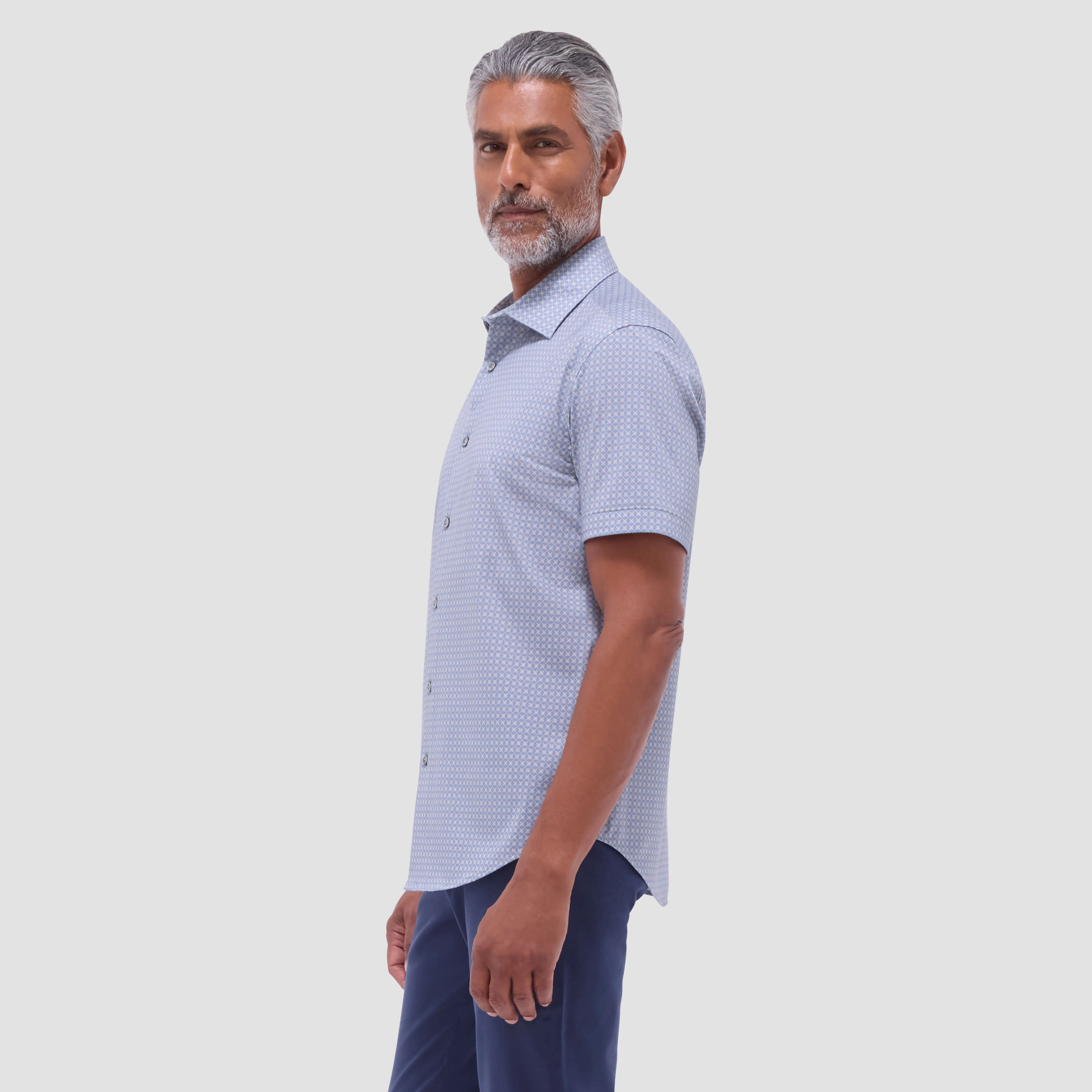 Miles Geometric OoohCotton Short-Sleeve Shirt