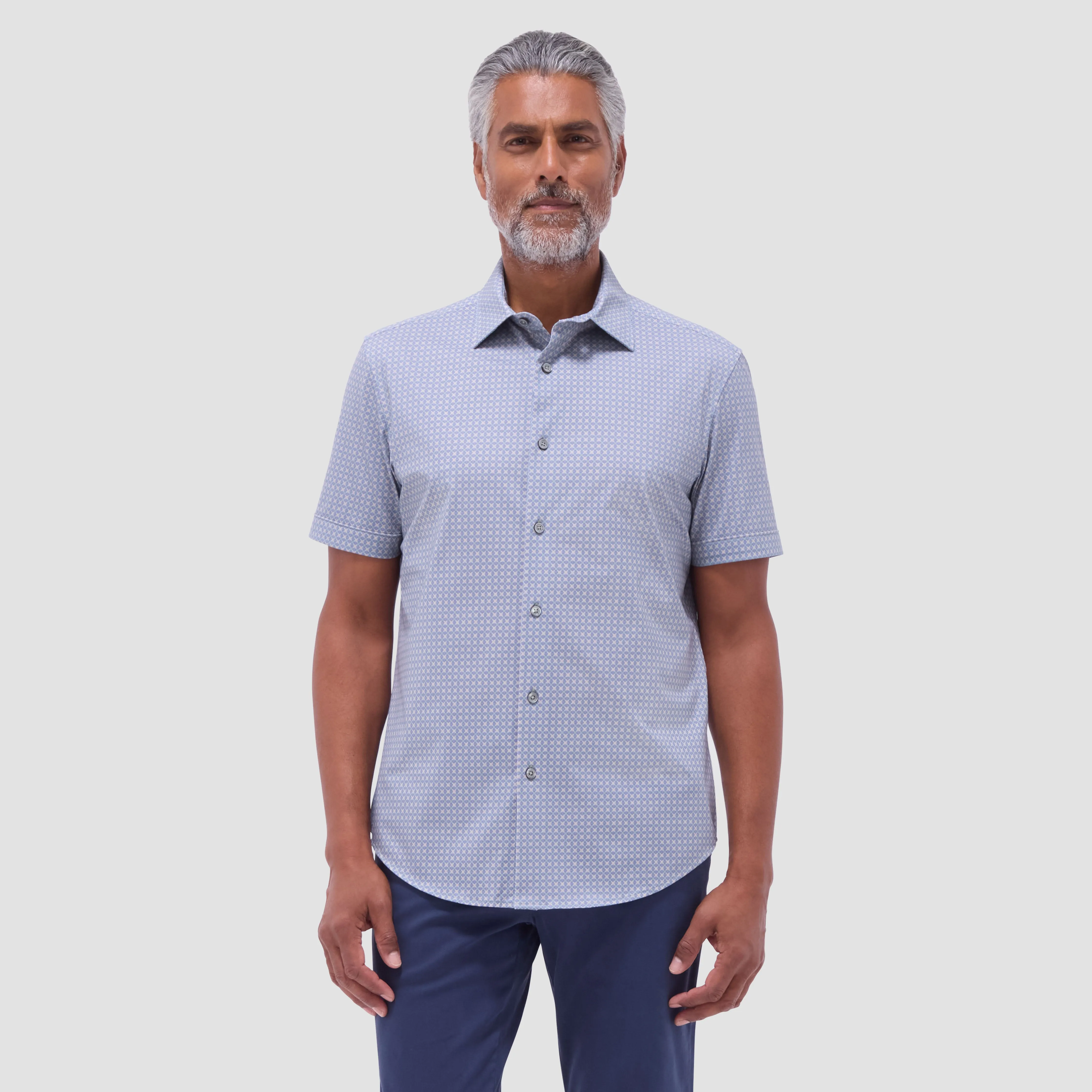 Miles Geometric OoohCotton Short-Sleeve Shirt