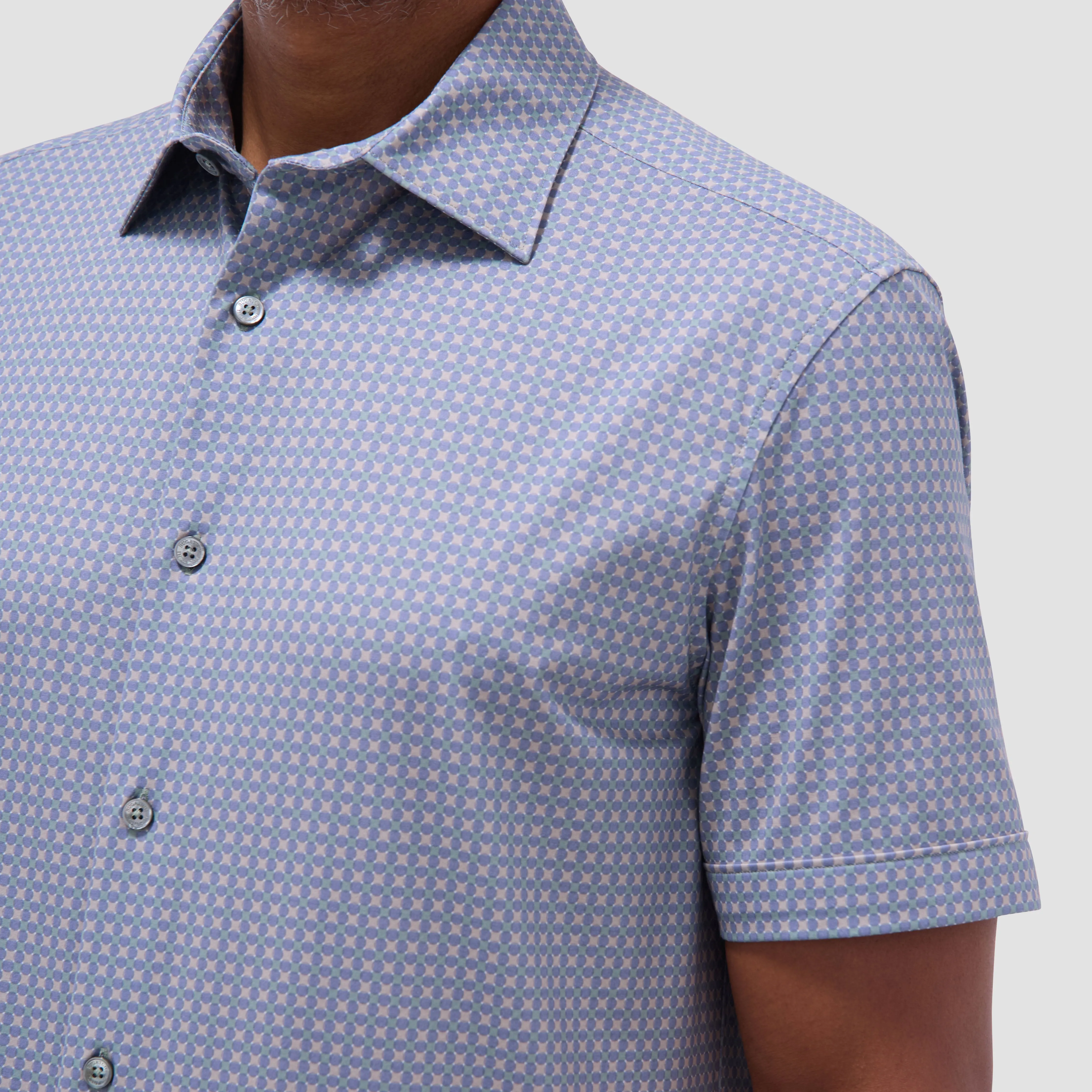 Miles Geometric OoohCotton Short-Sleeve Shirt