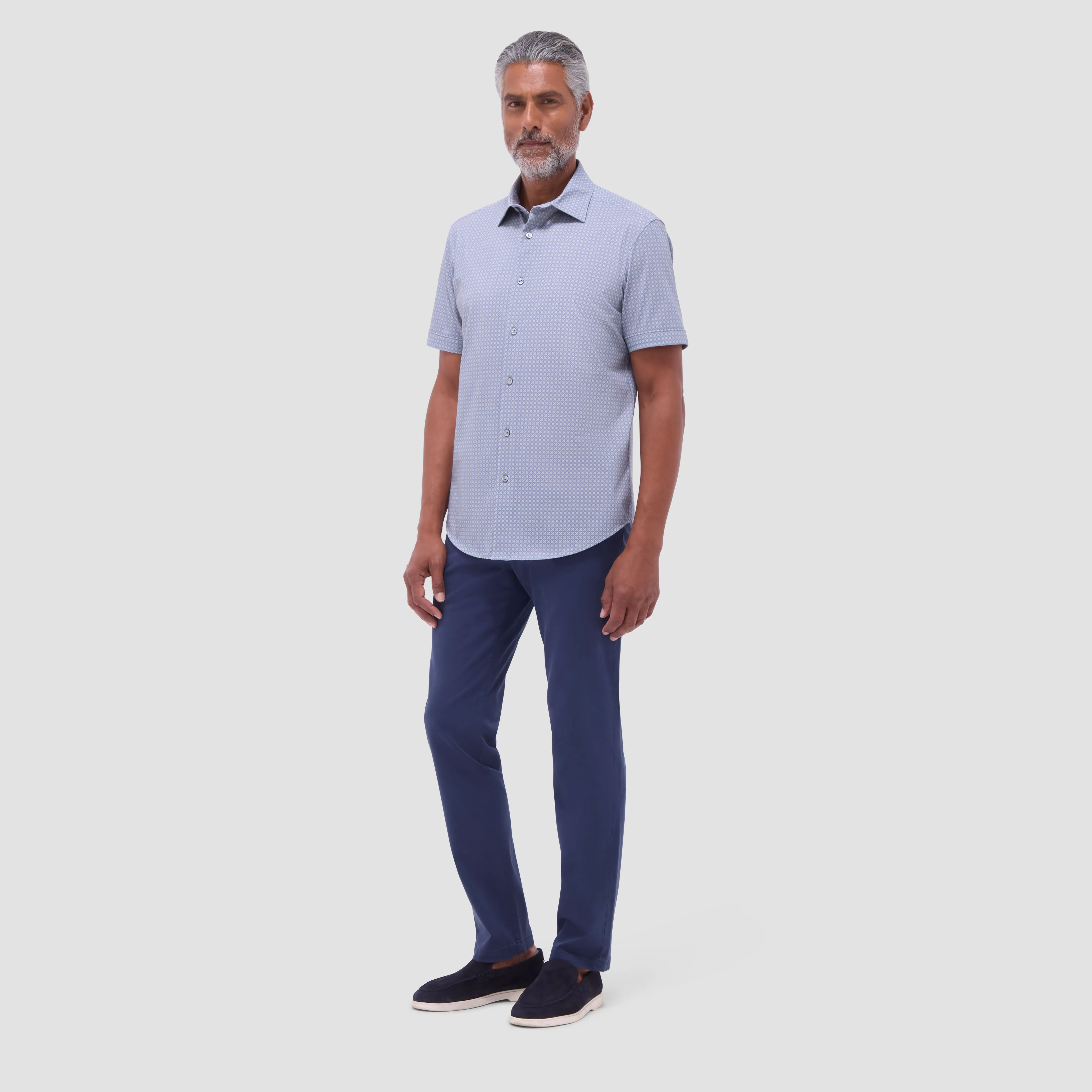 Miles Geometric OoohCotton Short-Sleeve Shirt