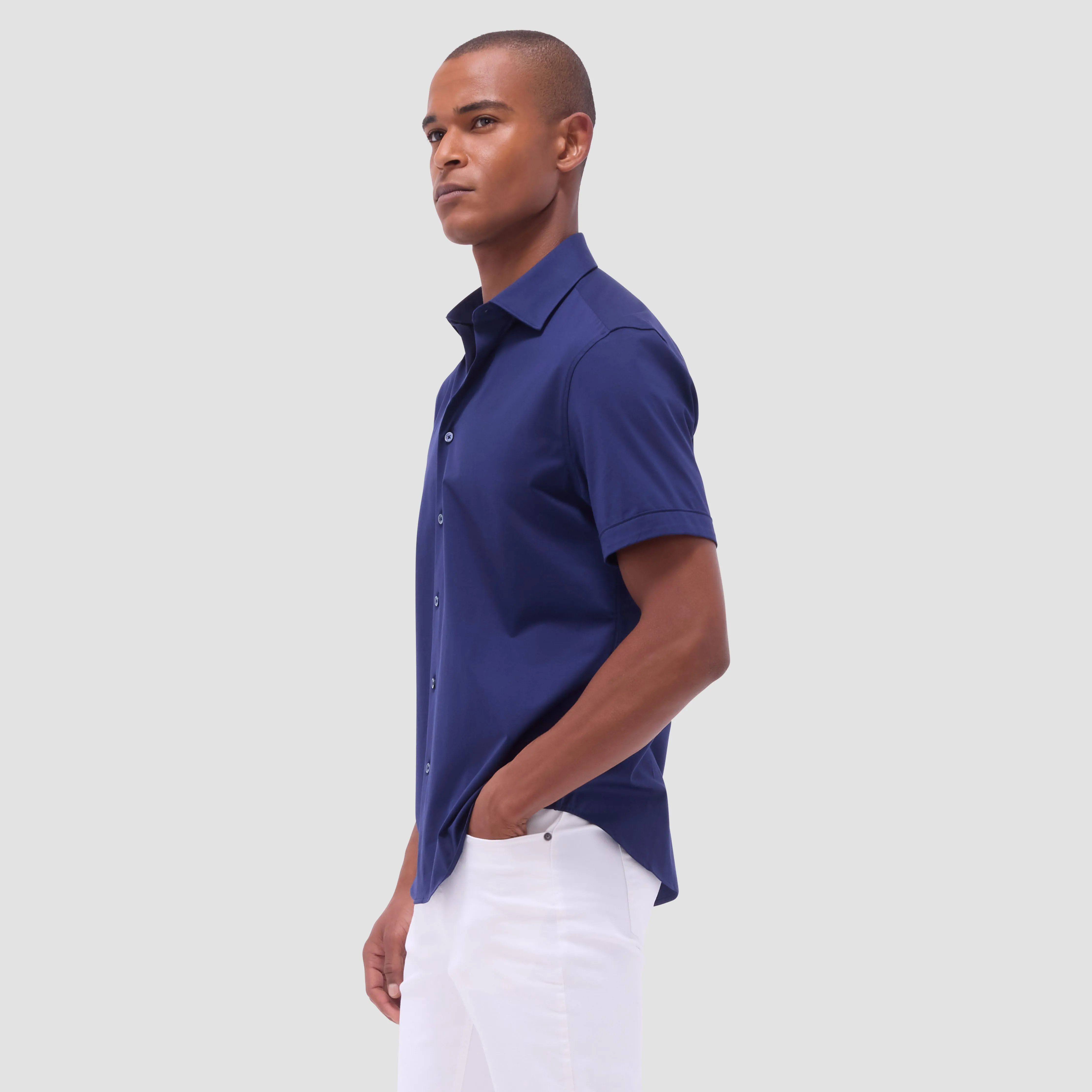 Miles Solid OoohCotton Short Sleeve Shirt