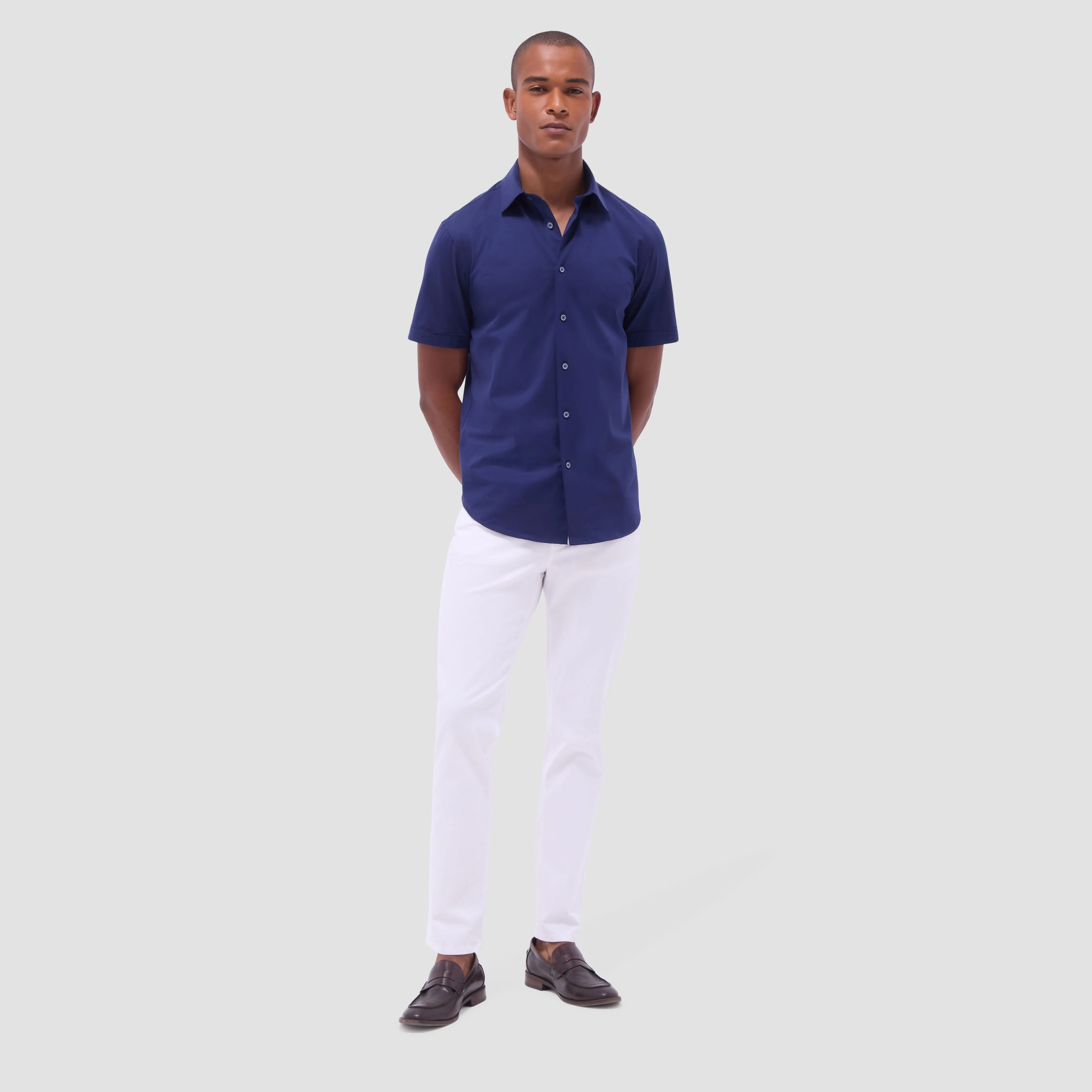 Miles Solid OoohCotton Short Sleeve Shirt