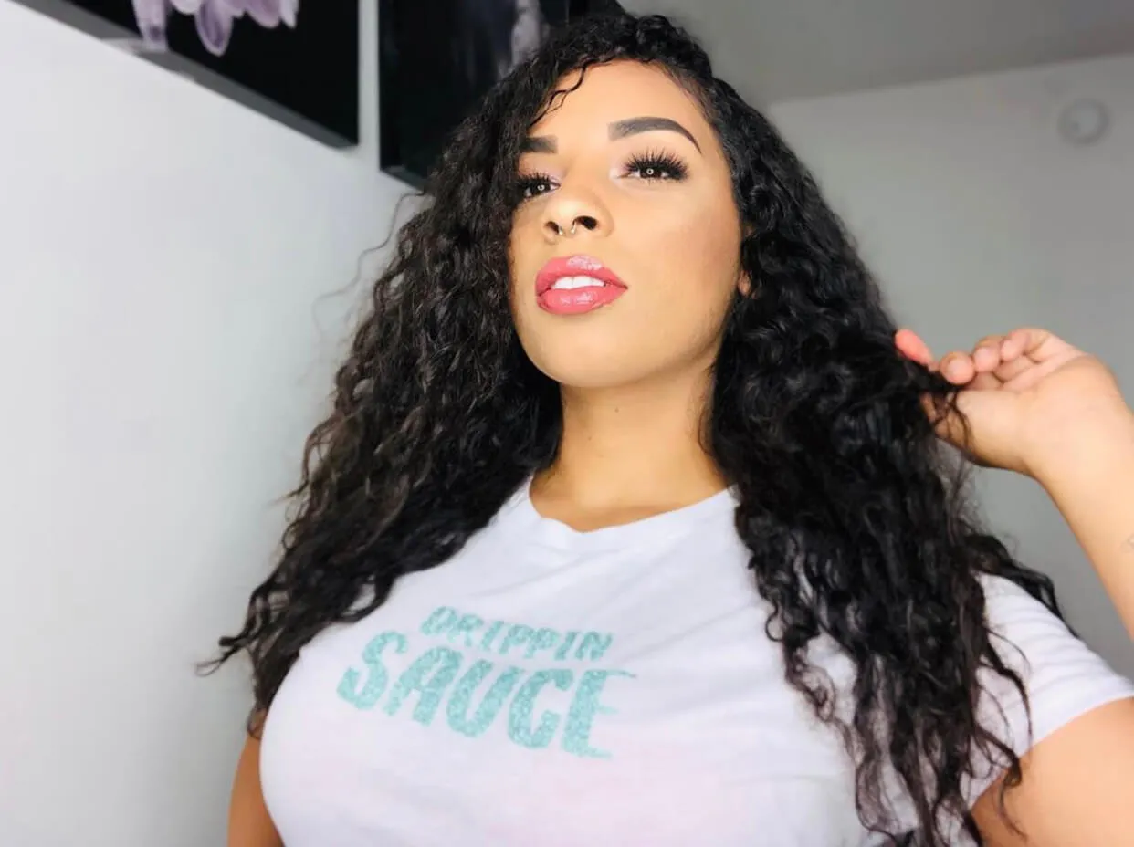 Mint Glitter Drippin Sauce | White Crop Top Tee