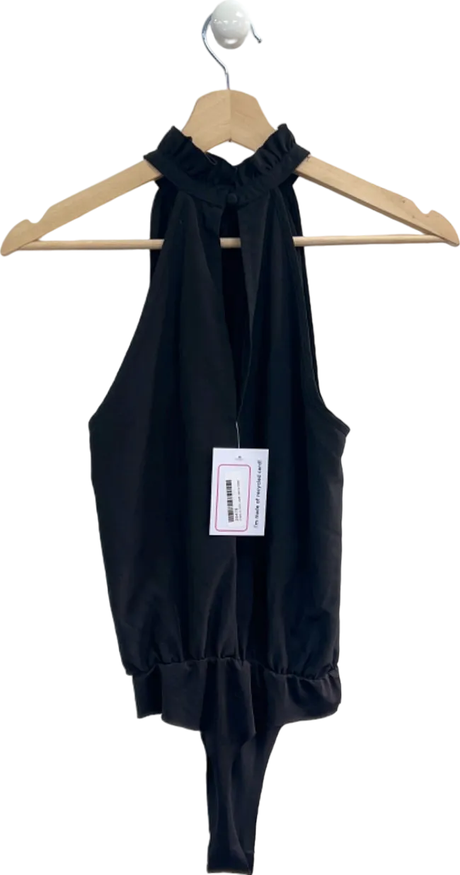 Missguided Black Sleeveless Bodysuit UK 6