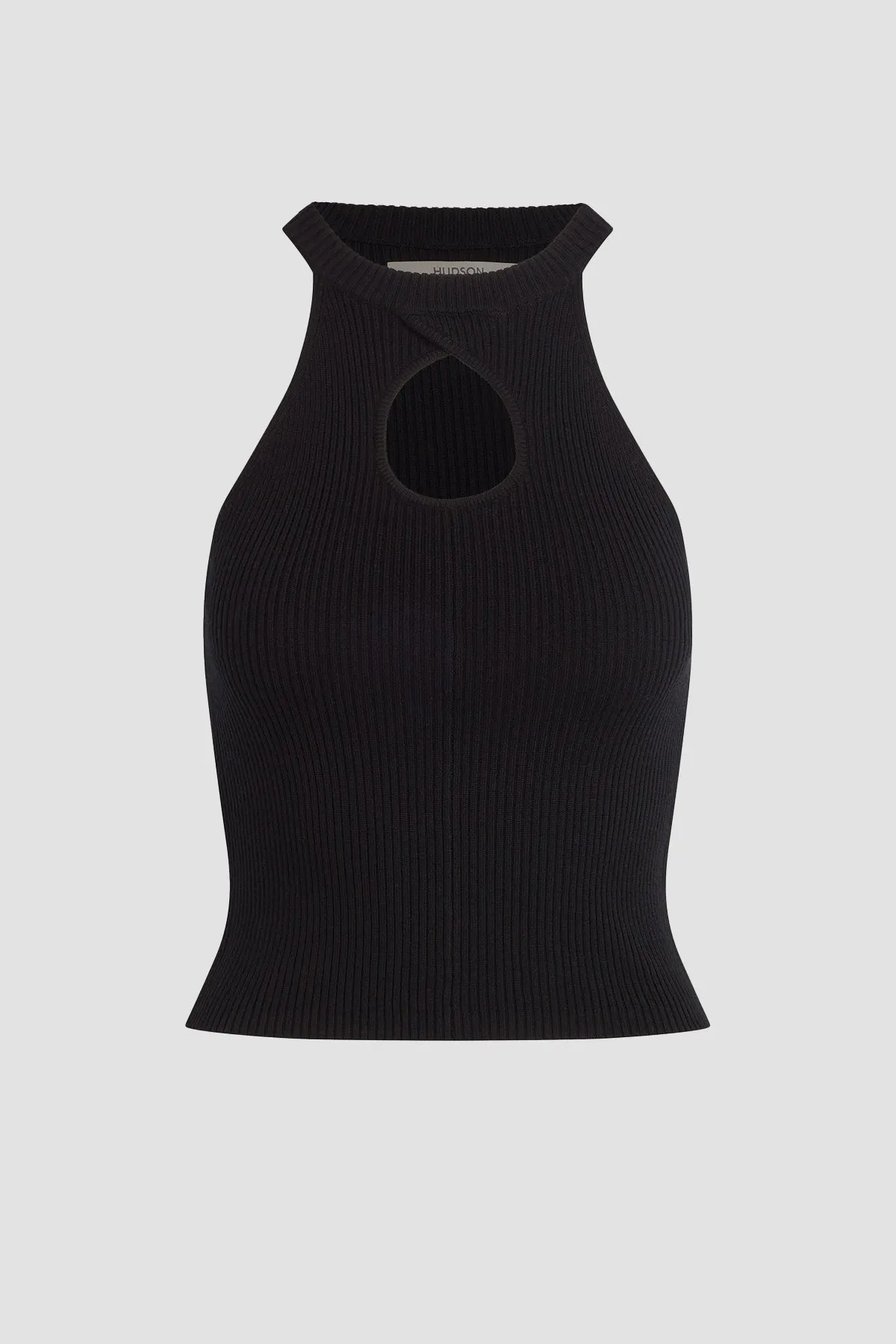 Mock Neck Keyhole Racer Tank