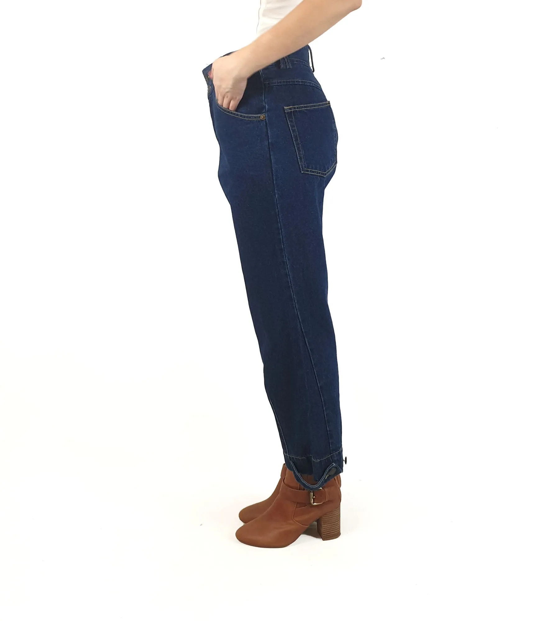 Morrison dark blue denim jeans size 2, best fits AU10