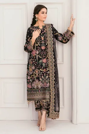 Multi Colored Heavily Embroidered Pakistani Salwar Kameez Dupatta