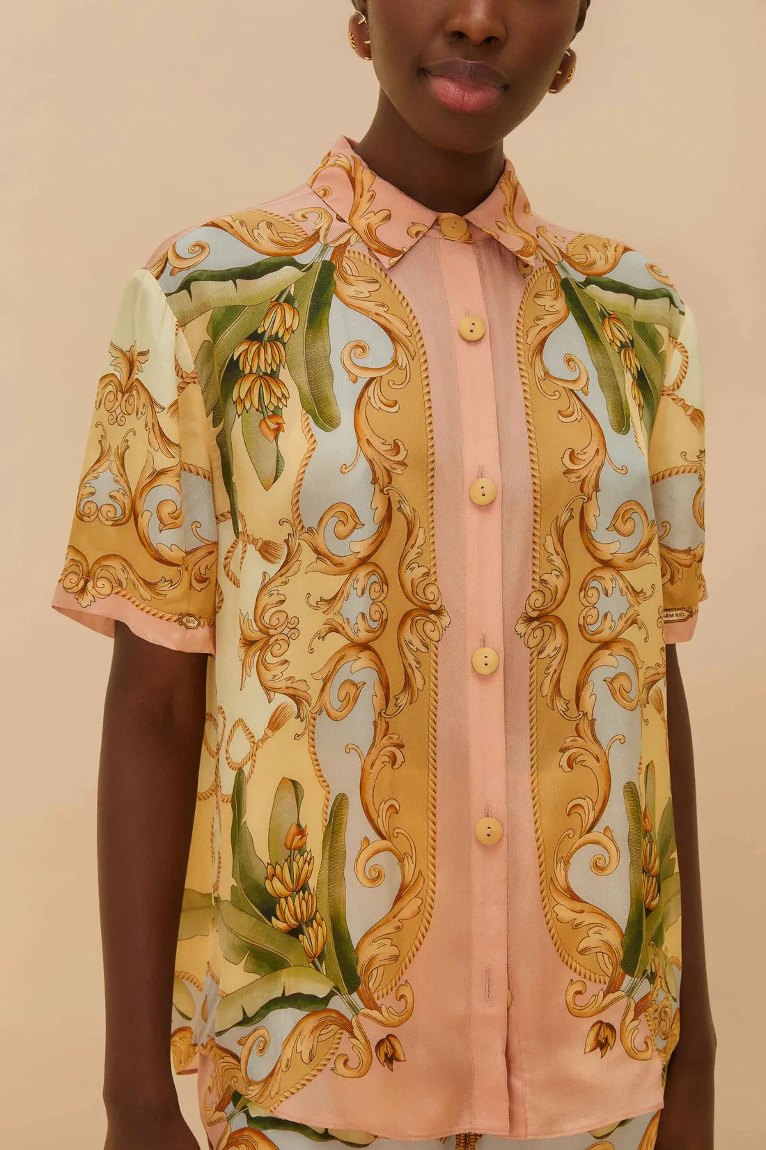 Multicolor Banana Royalty Kaleidoscope Shirt