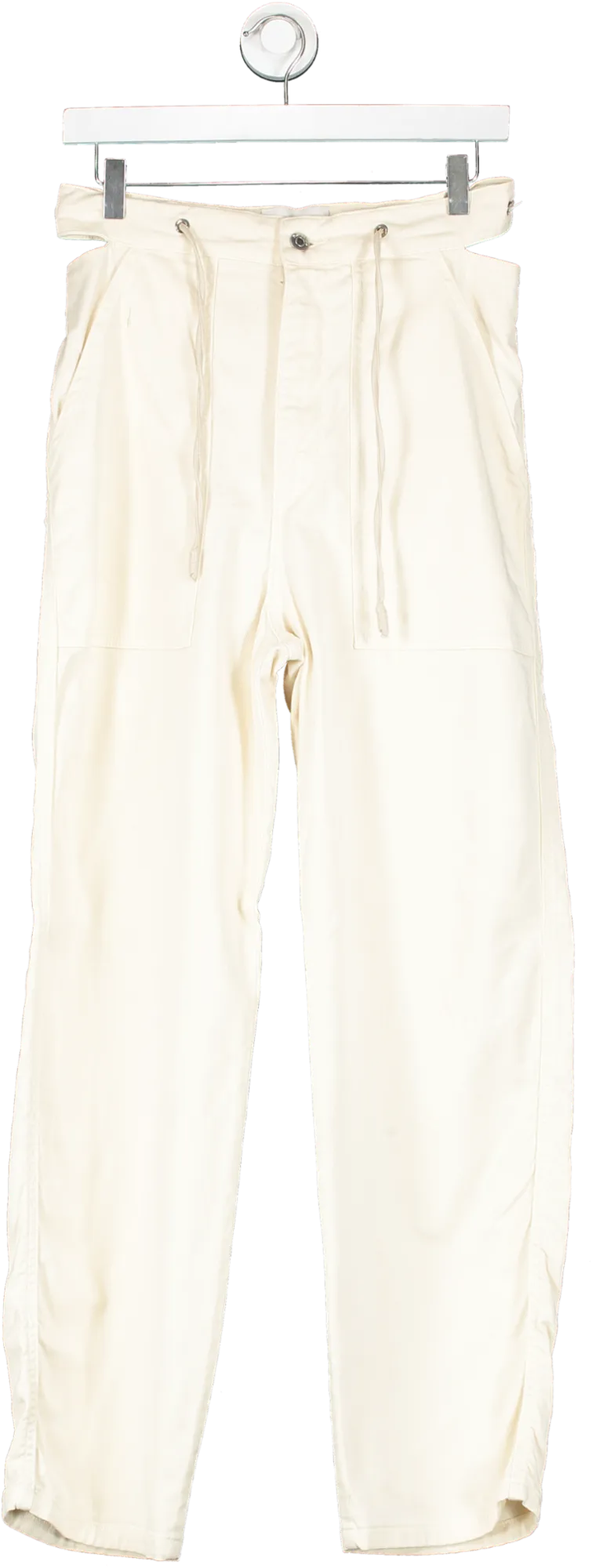 Nanushka Cream Cut Out Jeans UK M