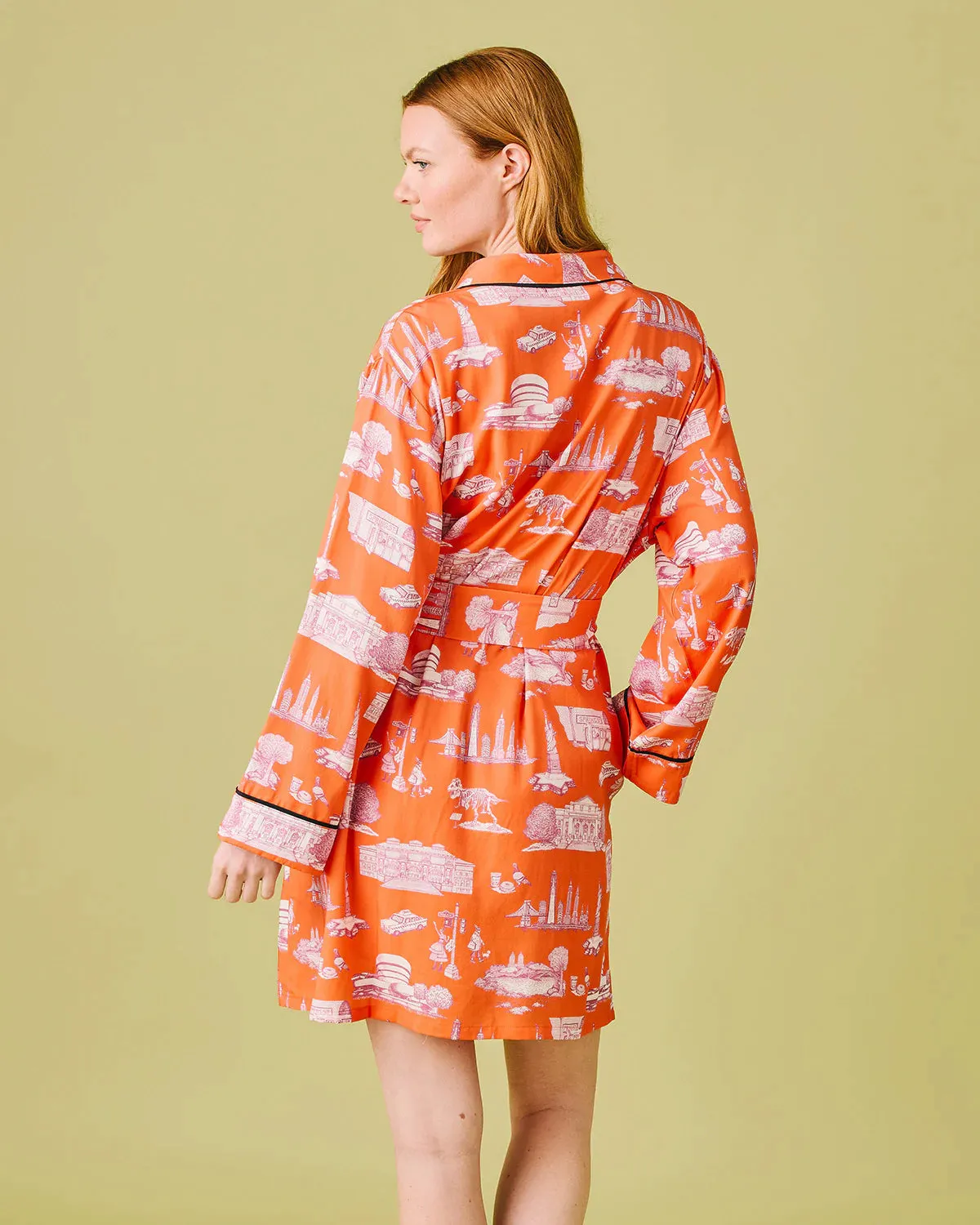 New York Toile Lounge Robe