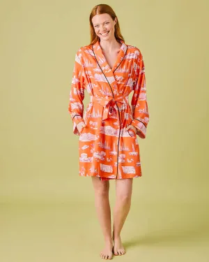 New York Toile Lounge Robe