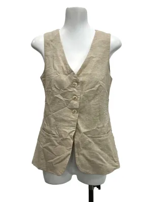 Nude Long V Neck Vest